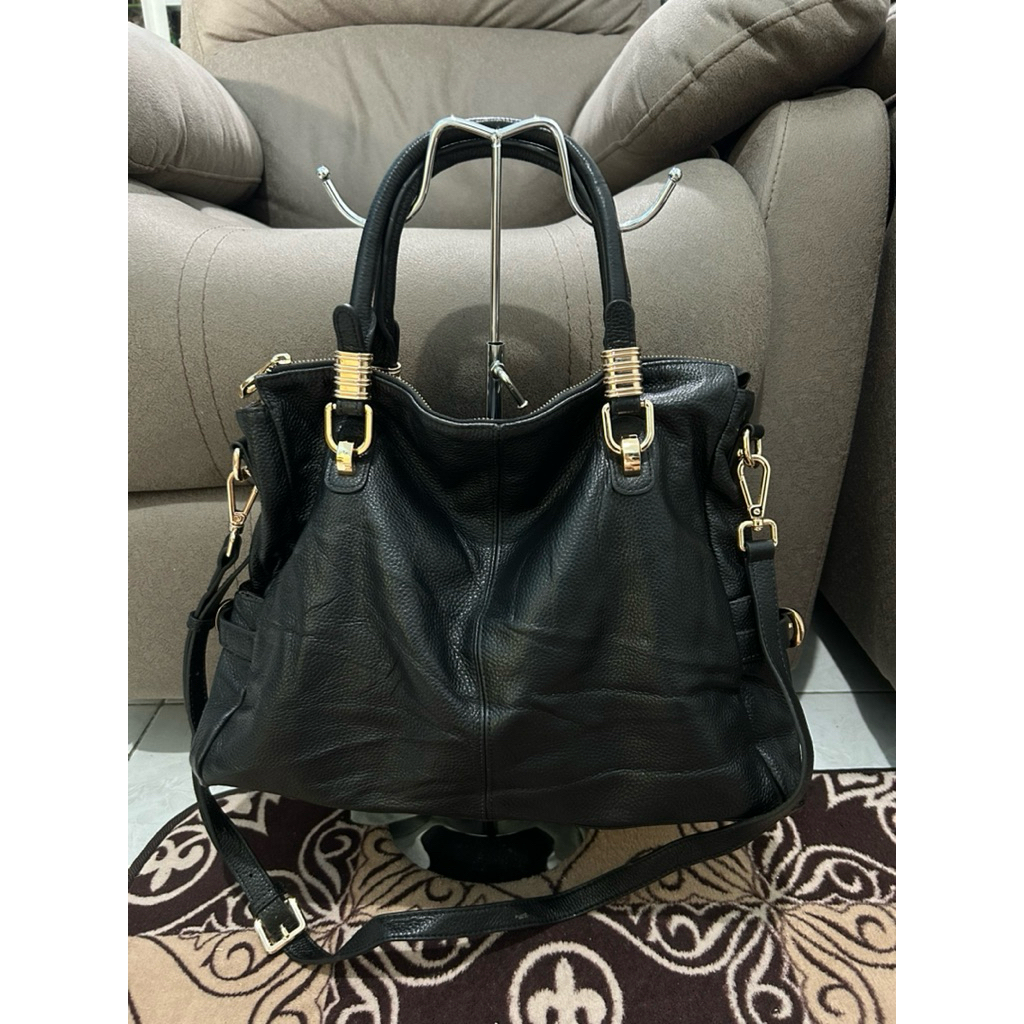 tas tote kulit asli preloved