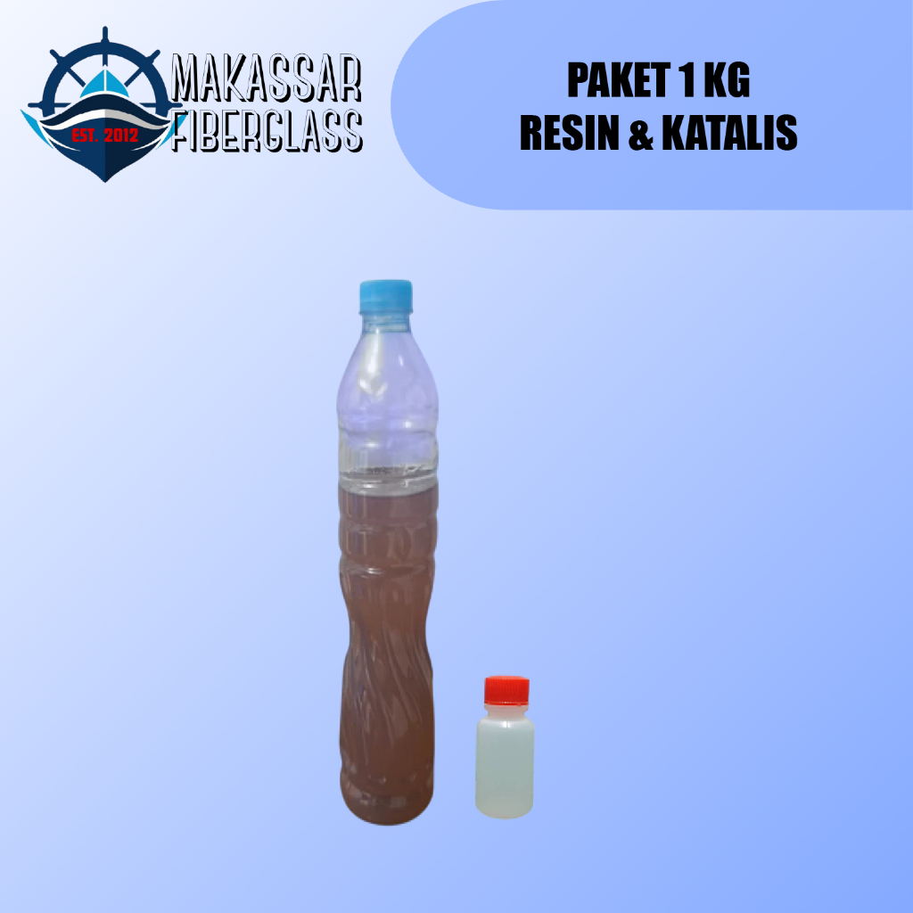 PAKET RESIN KATALIS 1 KG / LEM FIBER DAN PENGERING
