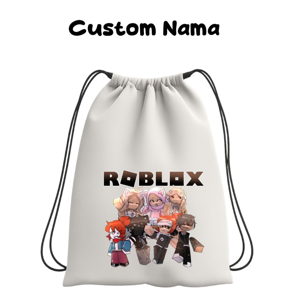 Tas Serut Anak Karakter Roblox Bacon Acorn dan Teman / Tas Laki Laki Perempuan / Fashion Unisex / Ak