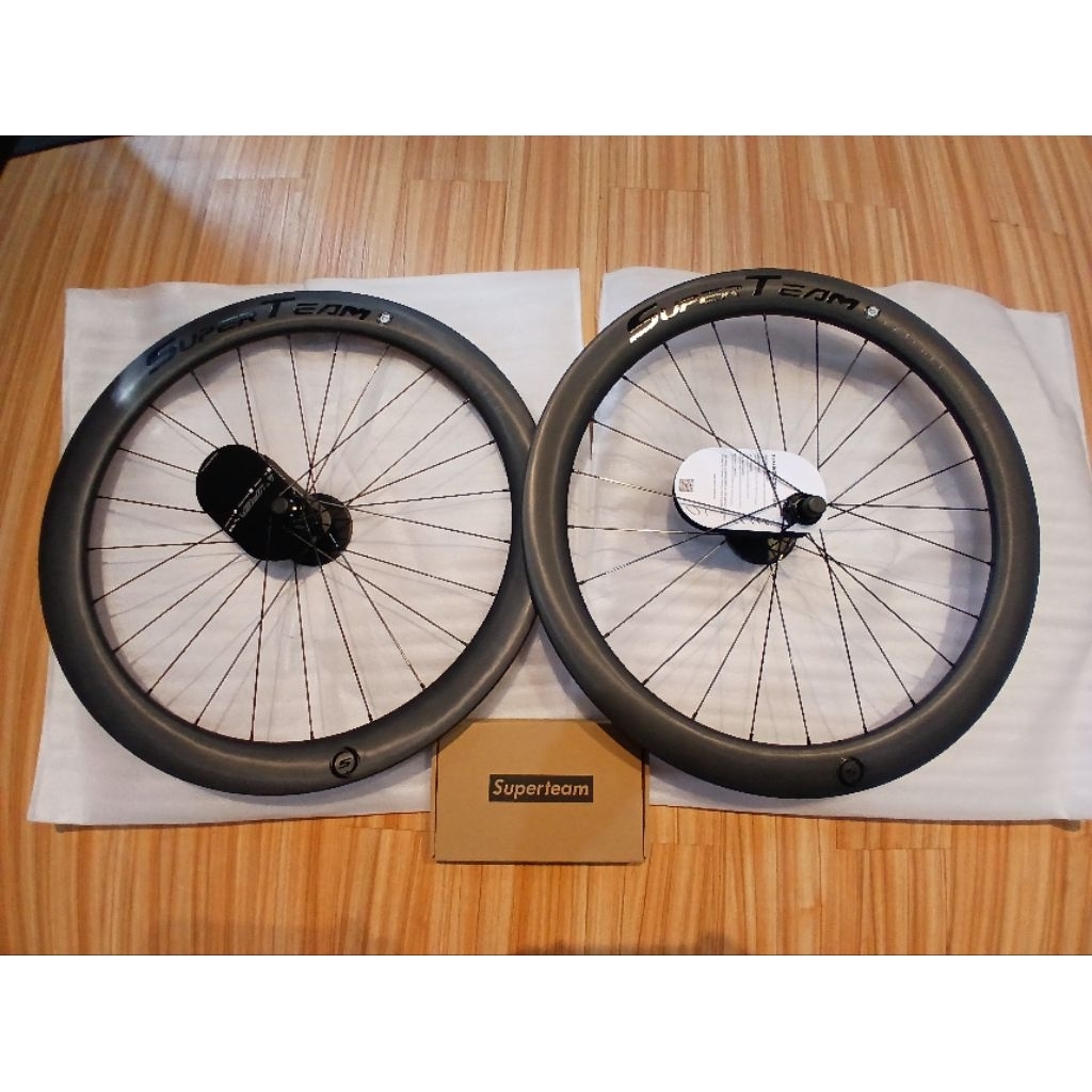 WHEELSET ROADBIKE SUPERTEAM 55MM DISCBRAKE CARBON CERAMICS RATCHET 36T BARU