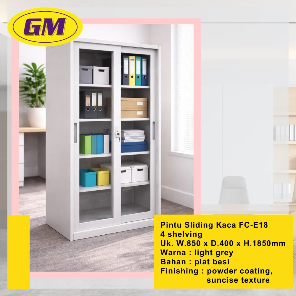GM LEMARI FC-E18 PINTU SLIDING KACA
