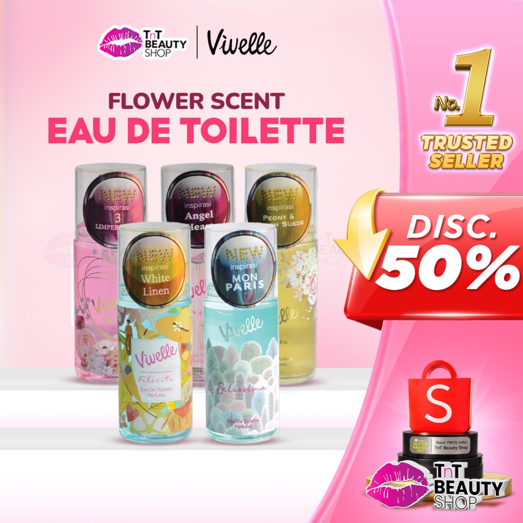 Vivelle Eau De Toilette Perfume Flower Scent Parfum Wanita 100 ml  | TnT Beauty Shop