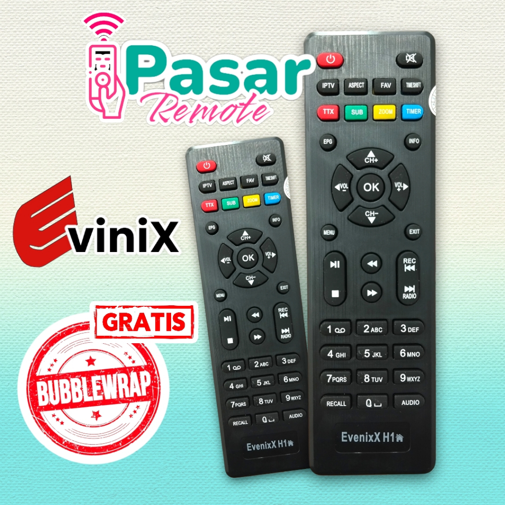 REMOTE SET TOB BOX EVINIX DVB-T2