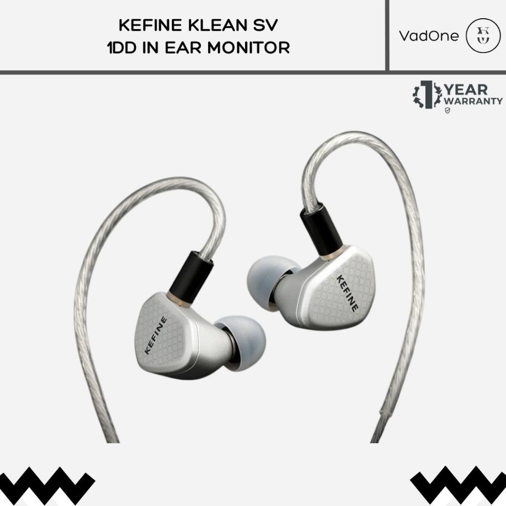 KEFINE Klean SV Silver Edition DLC Diaphragm Dynamic Driver IEM In Ear Monitor Earphone