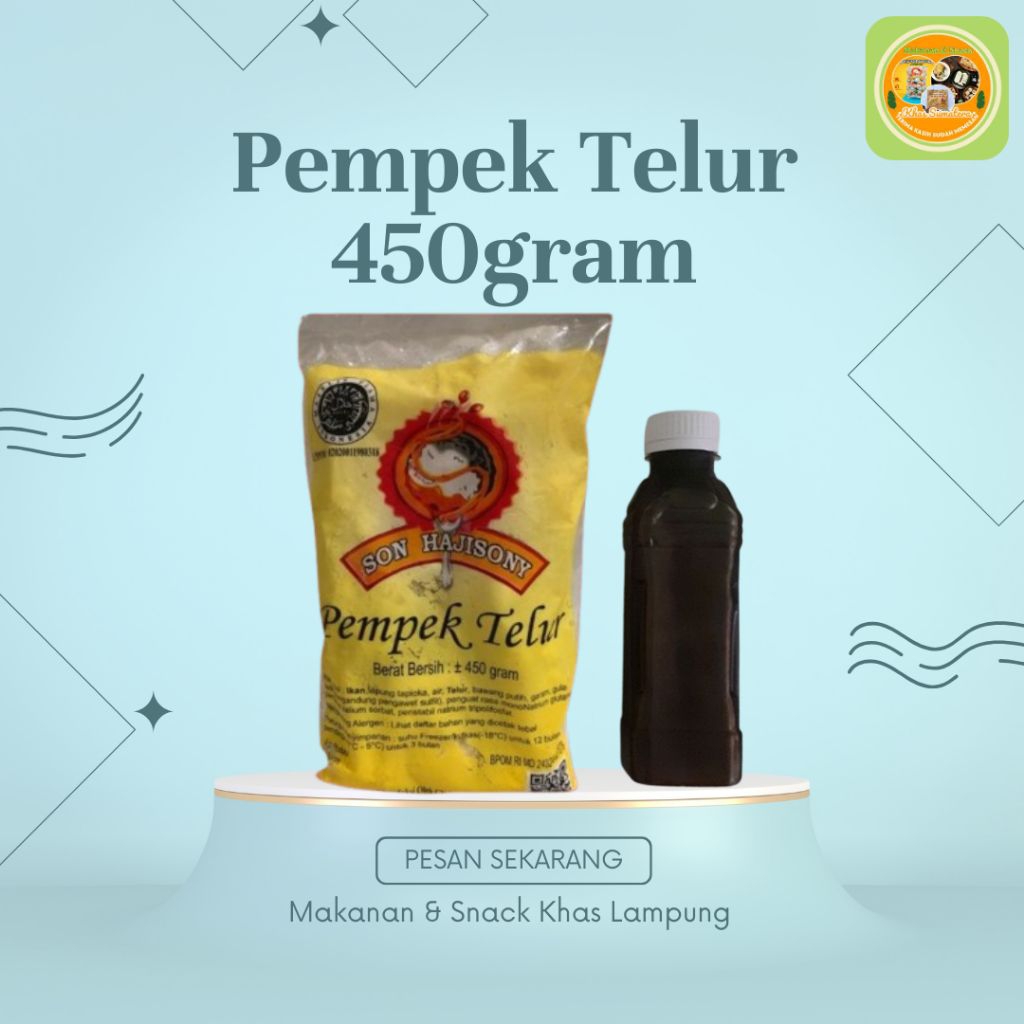 Pempek Telur Sony 450 gram + Cuko Asli Original Khas Lampung