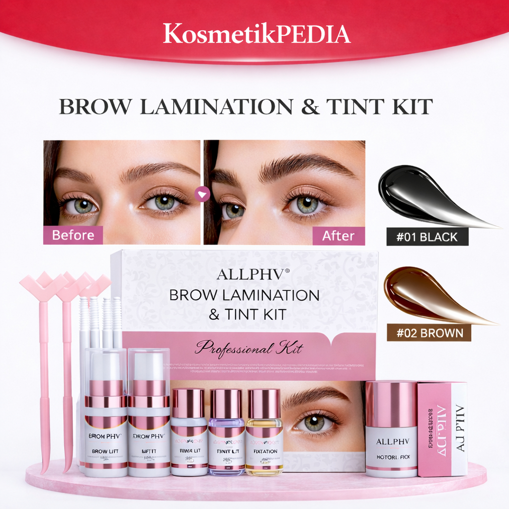 ALLPHV Brow Lamination And Tint Paket - Brow lift Brow Bomber Kit Eyebrow Lamination Tinta Hitam dan