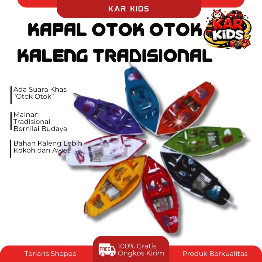 Mainan Kapal Otok-Otok Kaleng | Kapal Air Tradisional Jadul | Mainan Edukasi Unik Anak