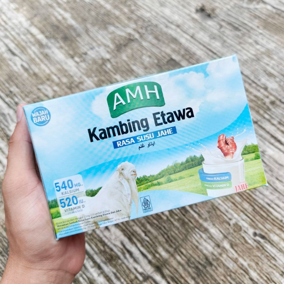 ETAWA AMH Susu Kambing Etawa Box Isi 10 Sachet | Susu Kambing Bubuk Rasa Jahe Dan Original