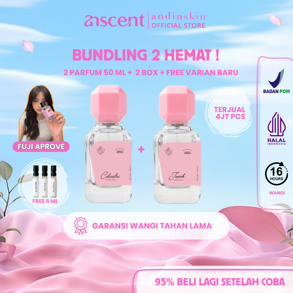 Andinskin Parfum Twinpack Premium Series 50ml isi 2 Parfum - Extra Size Unisex Parfum BPOM