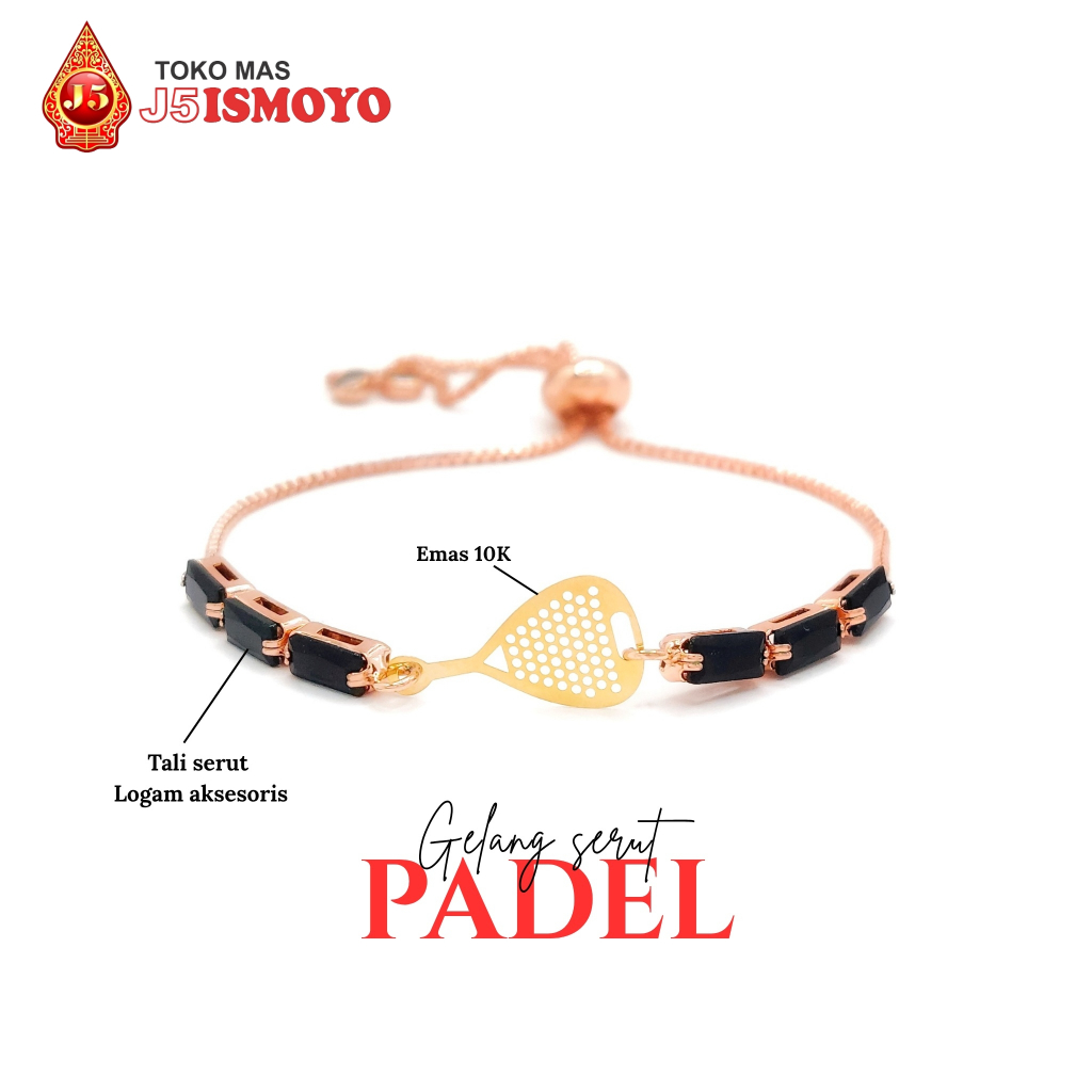Gelang Tali Serut Kombinasi Emas Mas Asli Padel J5 Ismoyo