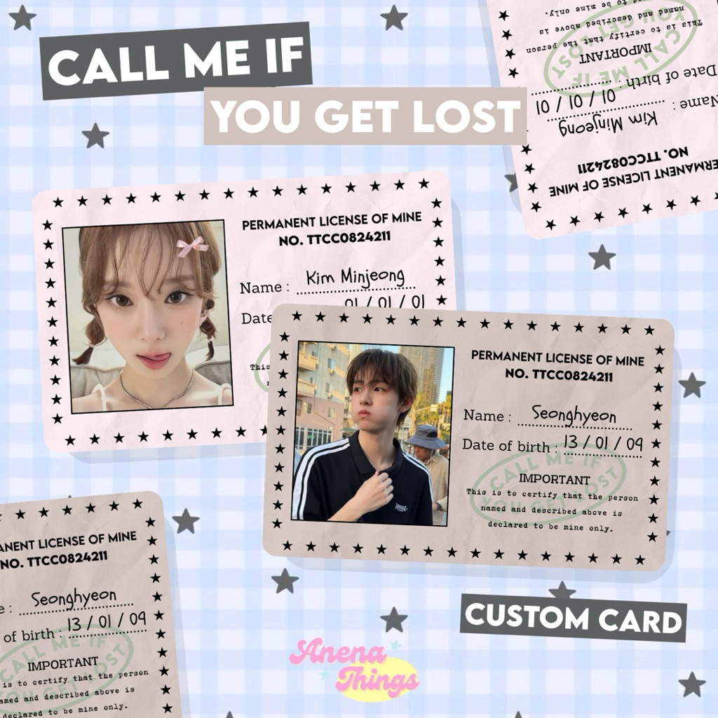 Custom Card Call Me If You Get Lost by AnenaThings