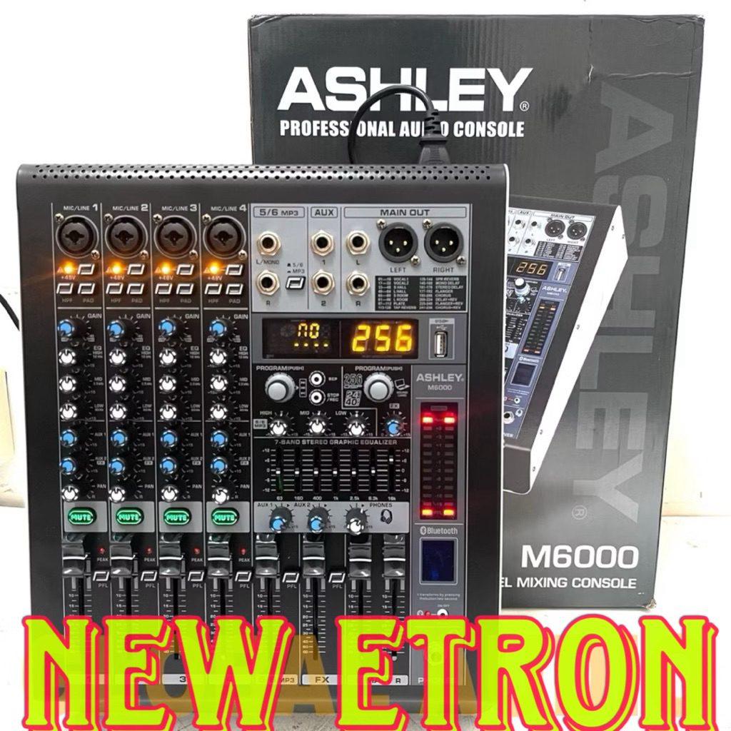 Power Mixer Audio Ashley M6000 6channel Original Power Mixer Professional M 6000 Mixing 6 ( Bisa COD