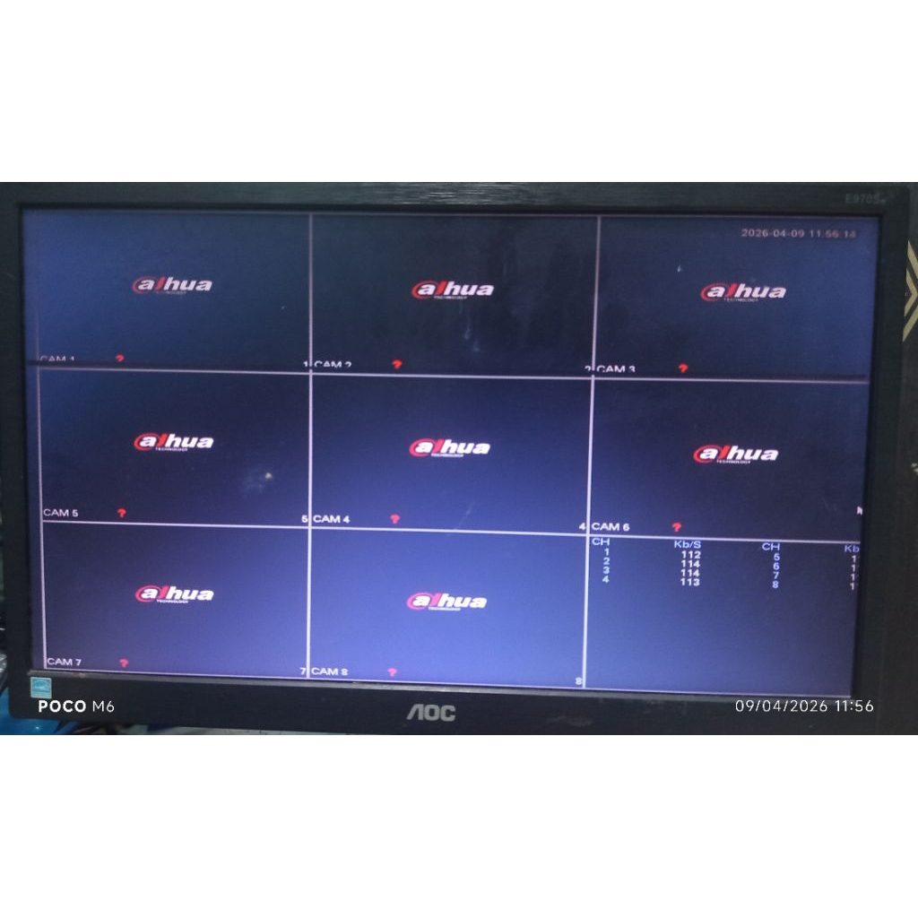 dvr dahua / krisview 8ch bekas normal