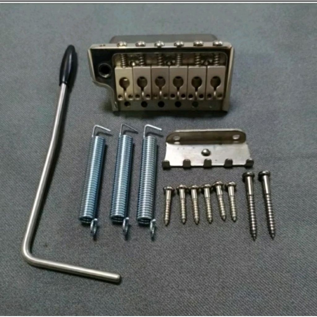 (Rekondisi) Bridge Original Gitar PRS SE 6 Bolt Semi Updown Chrome Part