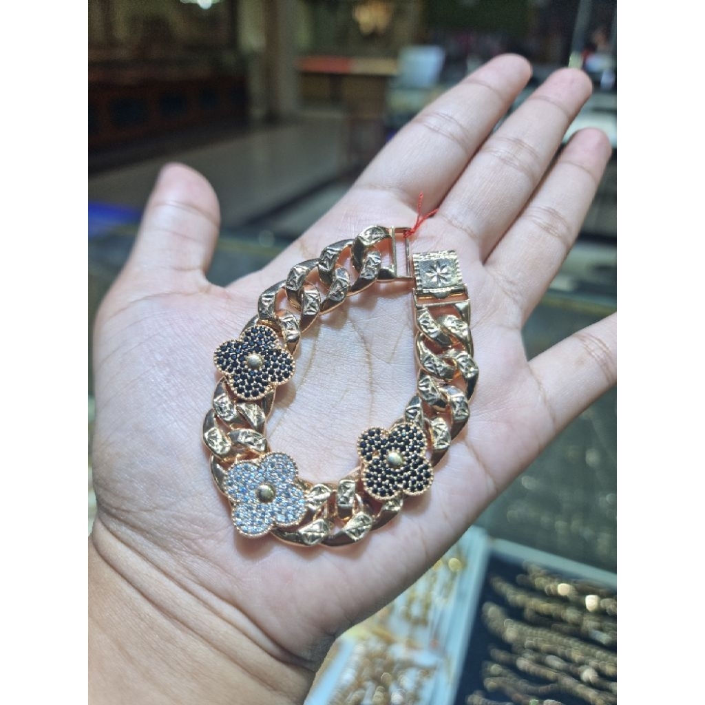 gelang sisik plat bunga kadar375