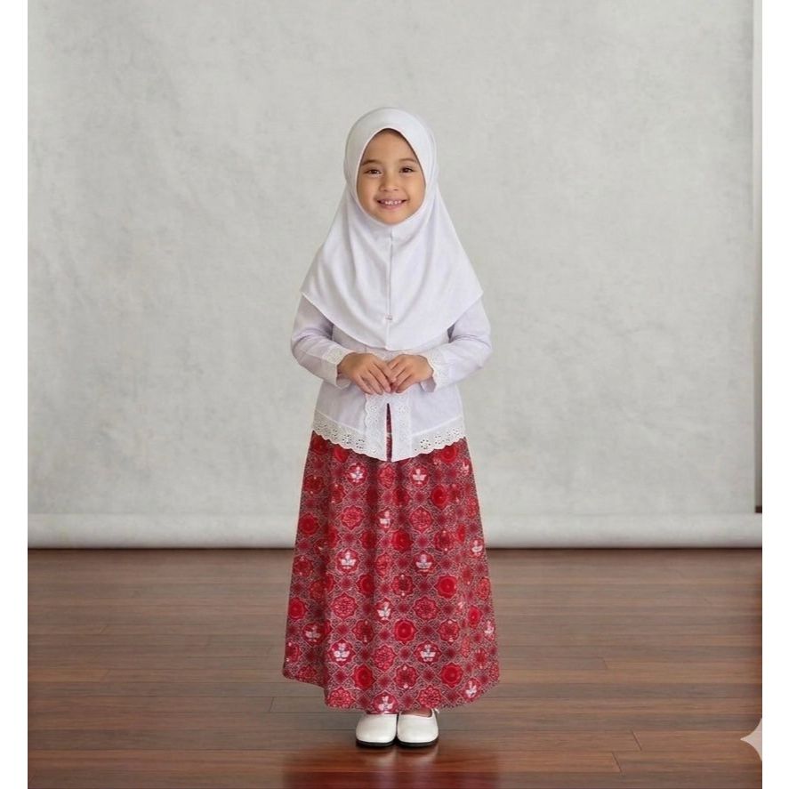 Kebaya Sunda Anak Perempuan Tema Hari Kartini Setelan Sekolah TK SD SMP SMA Lengan Panjang Muslim Us