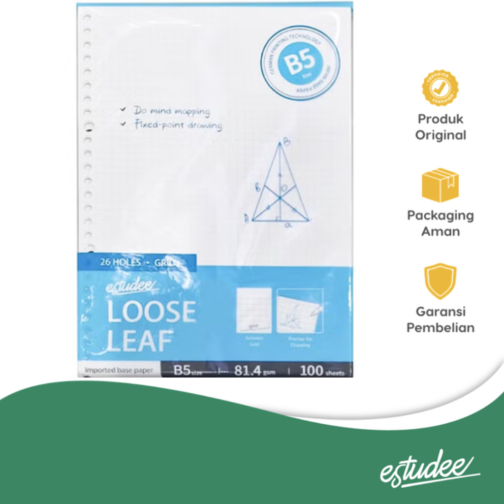Estudee Loose Leaf Premium - Grid B5 100Sht