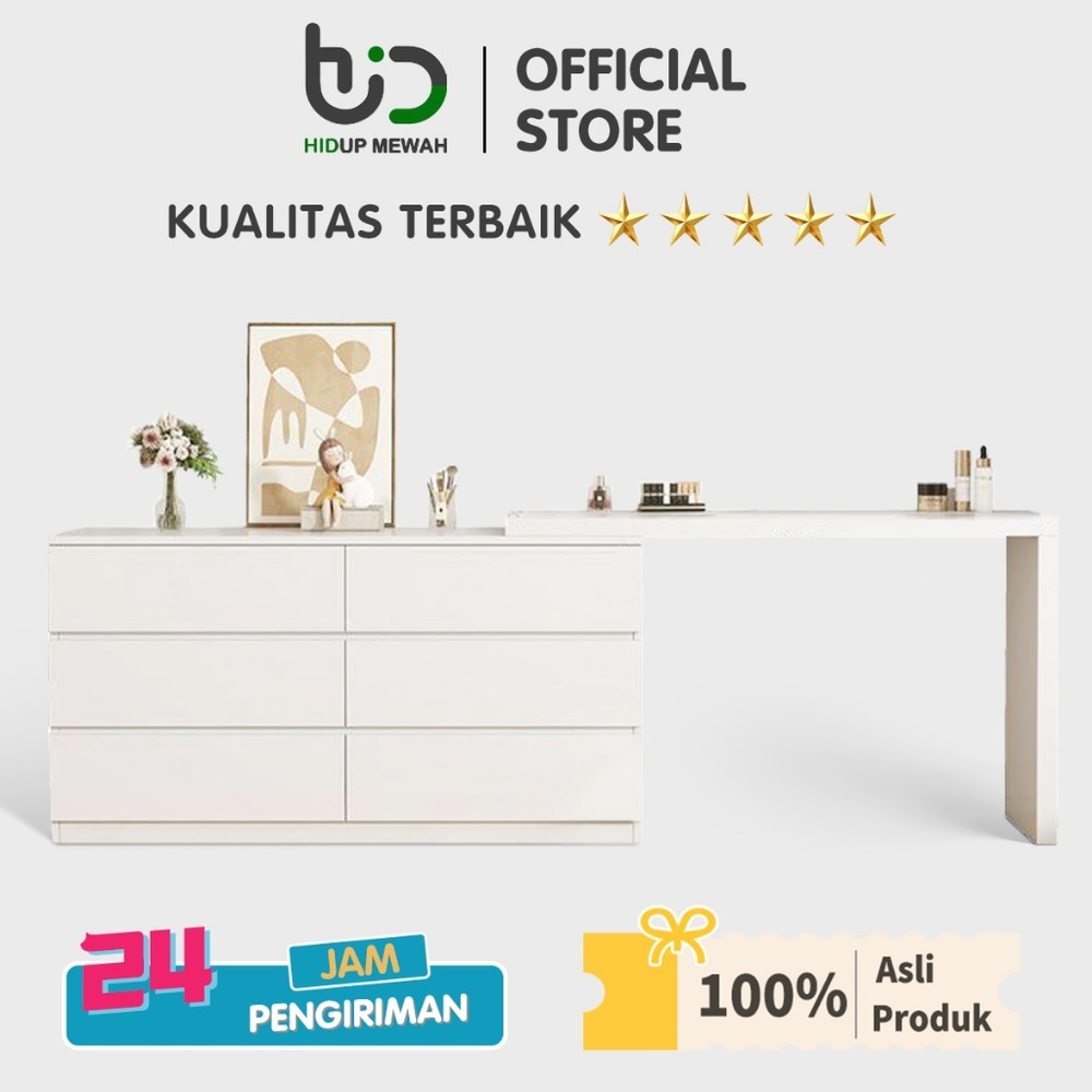 Hidup Mewah 60-120cm Kosmetik Dressing Premium  Meja Rias Putih Meja Rias Minimalis meja rias