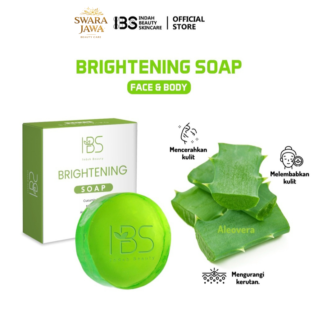 IBS Brightening Soap Hijau Original - Hilangkan Jerawat , Flek Hitam , Bruntusan & Mencerahkan Wajah