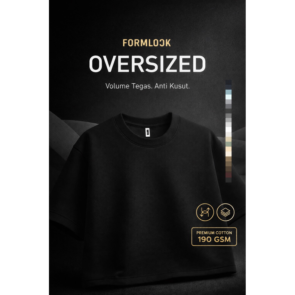 KAOS POLOS OVERSIZED PRIA | FORMLOCK OVERSIZED T-SHIRT
