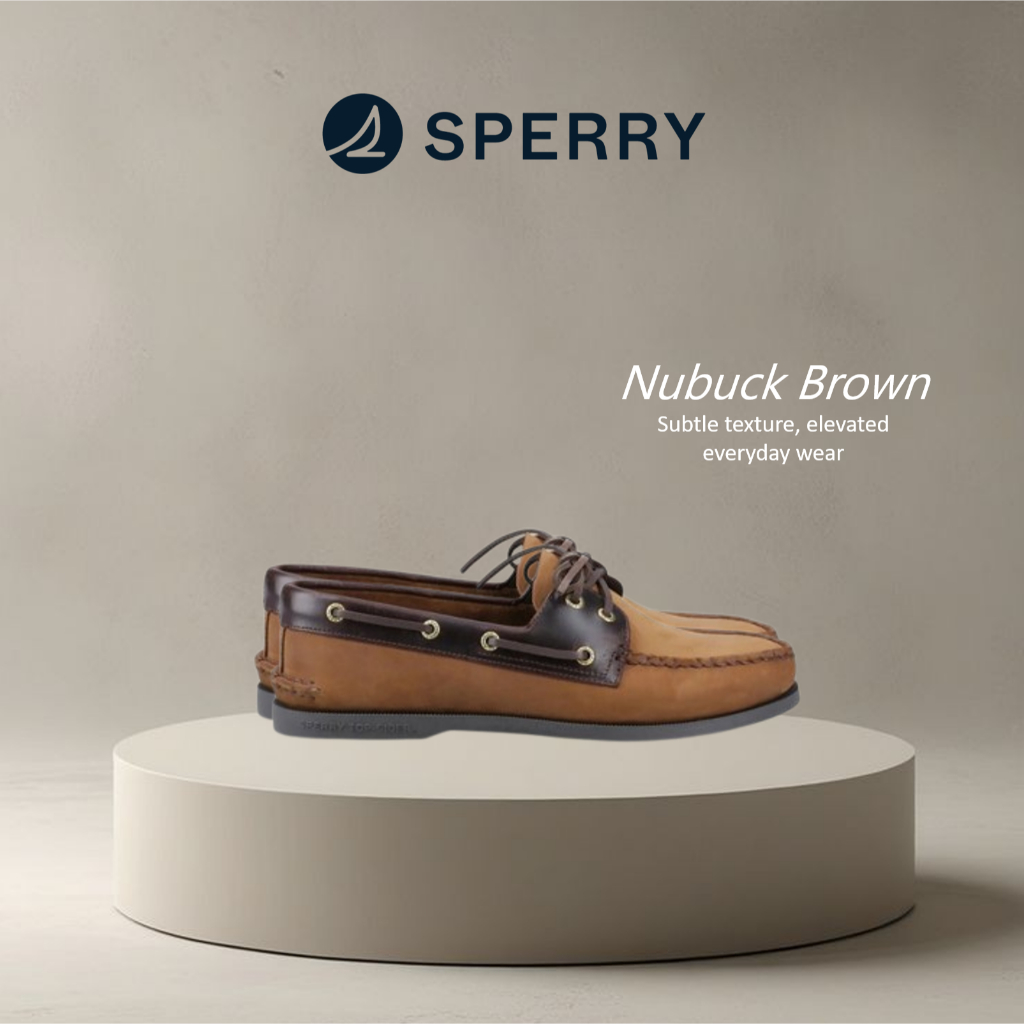 Sepatu Boatshoe Sperry Topsider Nubuck Brown Original