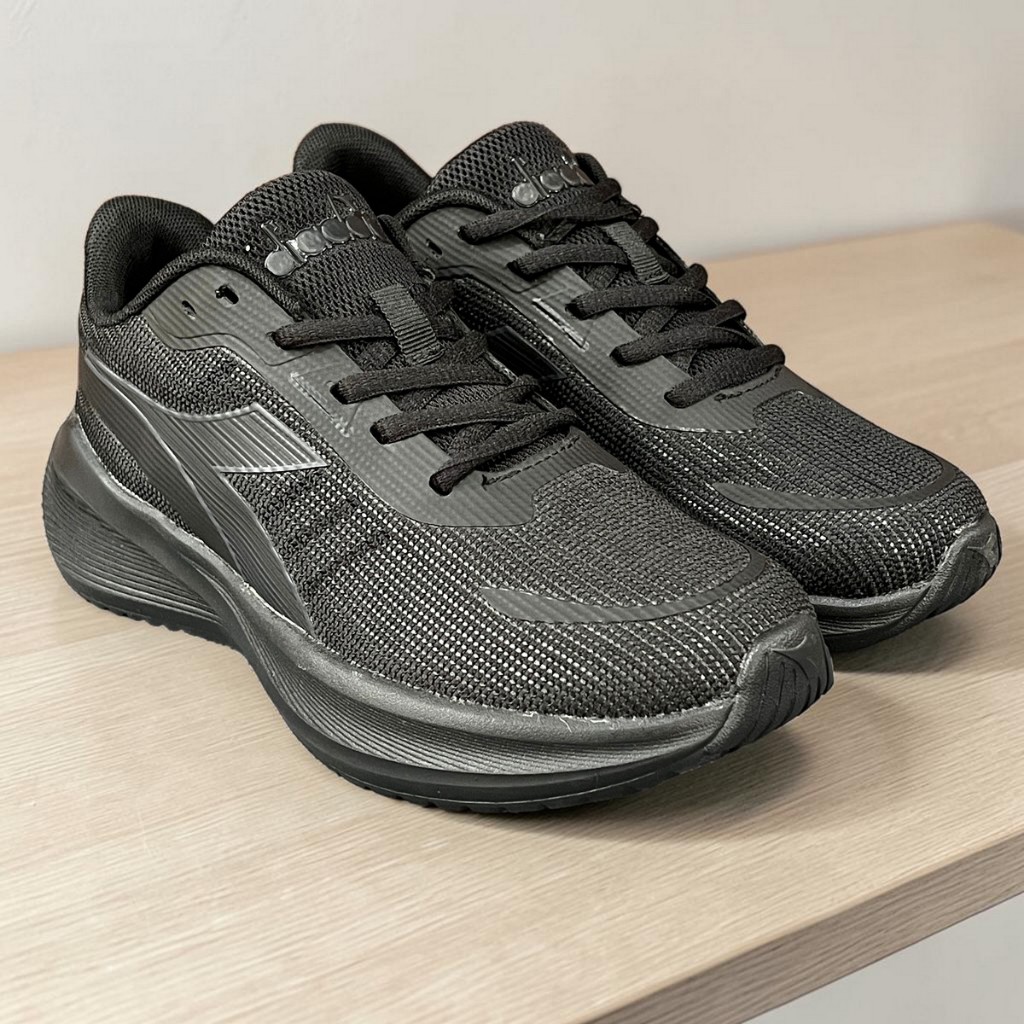 Diadora Sepatu Sekolah Black Anak Cewek Cowok ORIGINAL