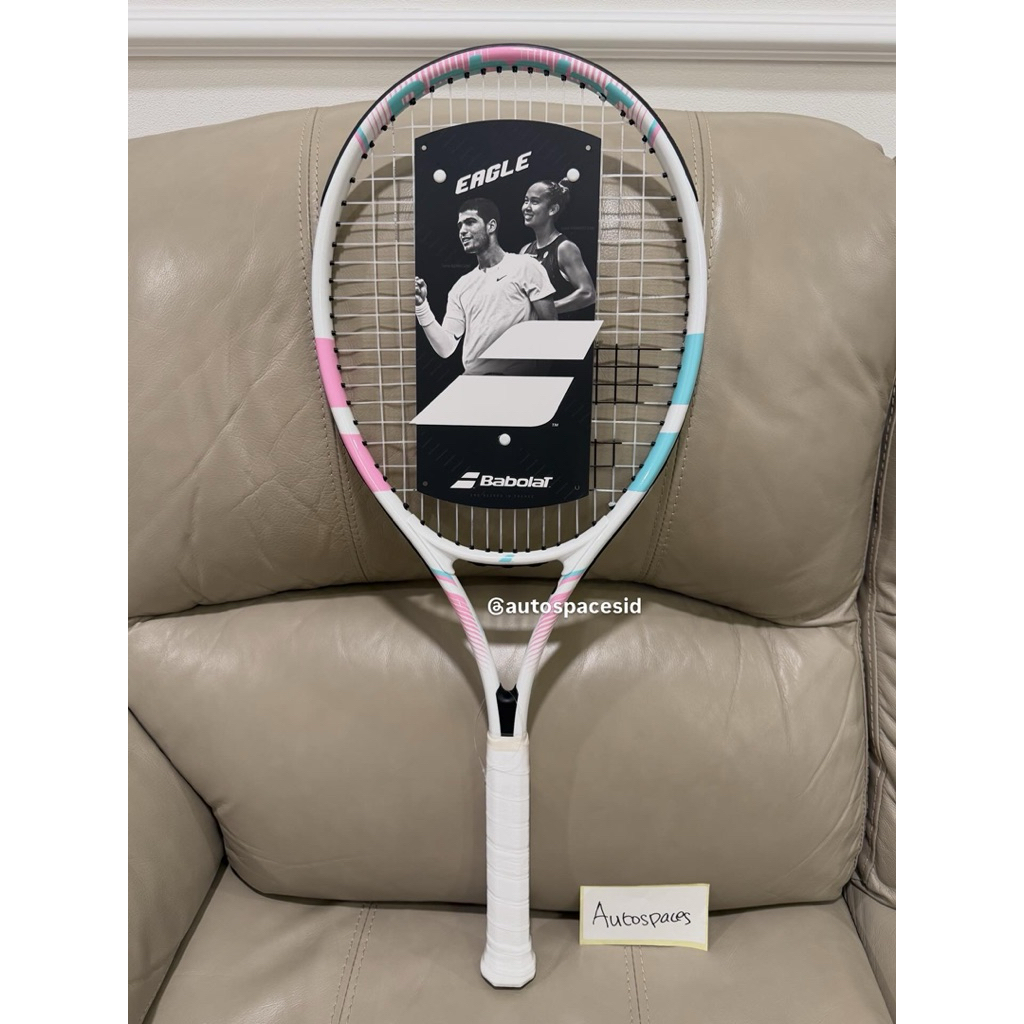 Babolat Eagle White Pink 2026 tennis racket Original raket Babolat Original women tenis racket