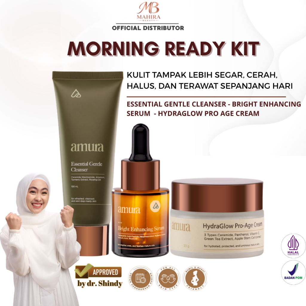 [AMURA] Amura Paket Morning Ready Kit Skincare Dewasa by dr Shindy Putri c2