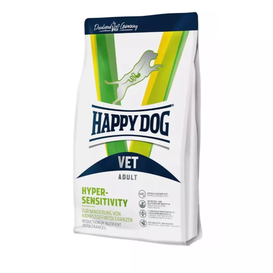 HAPPY DOG Vet Adult Dog Hyper-Sensitivity Makanan Anjing Kering Alergi Freshpack 1kg