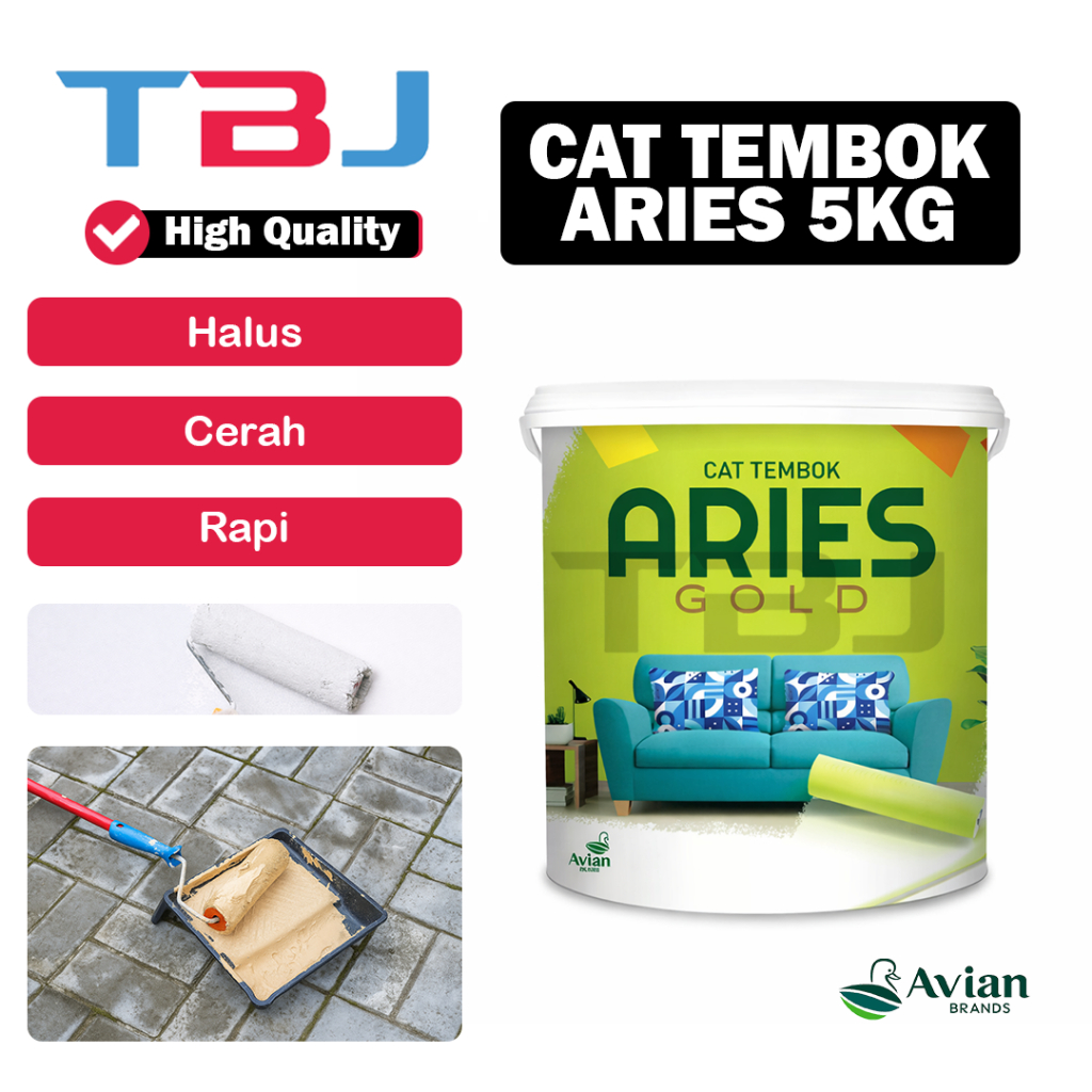 Cat Tembok Interior Cat Tembok ARIES Cat Tembok 5KG ARIES GOLD