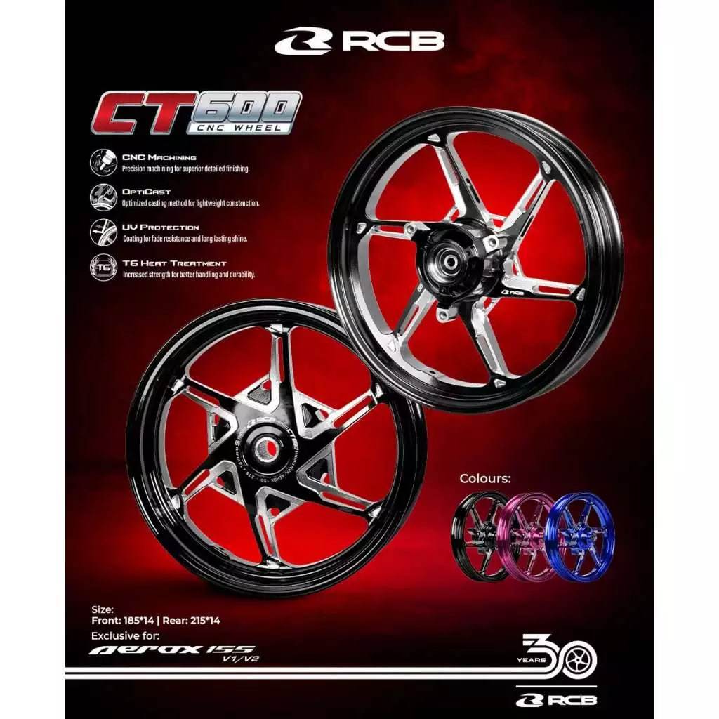 VELG RCB CT 600 RING 14 VARIO 125 VARIO 150 BEAT SCOOPY GENIO MIO SPORTY MIO SOUL MIO M3 XEON AEROX 