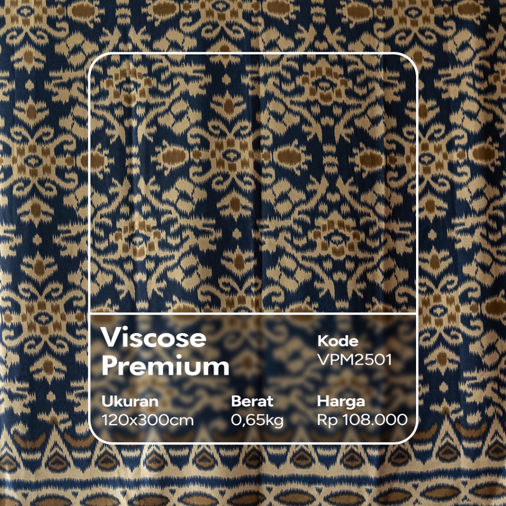 Kain Batik Potong Kiloan | Viscose Premium | Biru Cokelat | Batik Cantek | Harap Baca Deskripsi Sebe