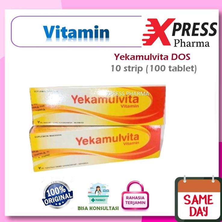 XPRESS ! Yekamulvita DOS Calcium Vitamin B complex Kalsium B kompleks Complex Kalsium Tablet BOX DUS