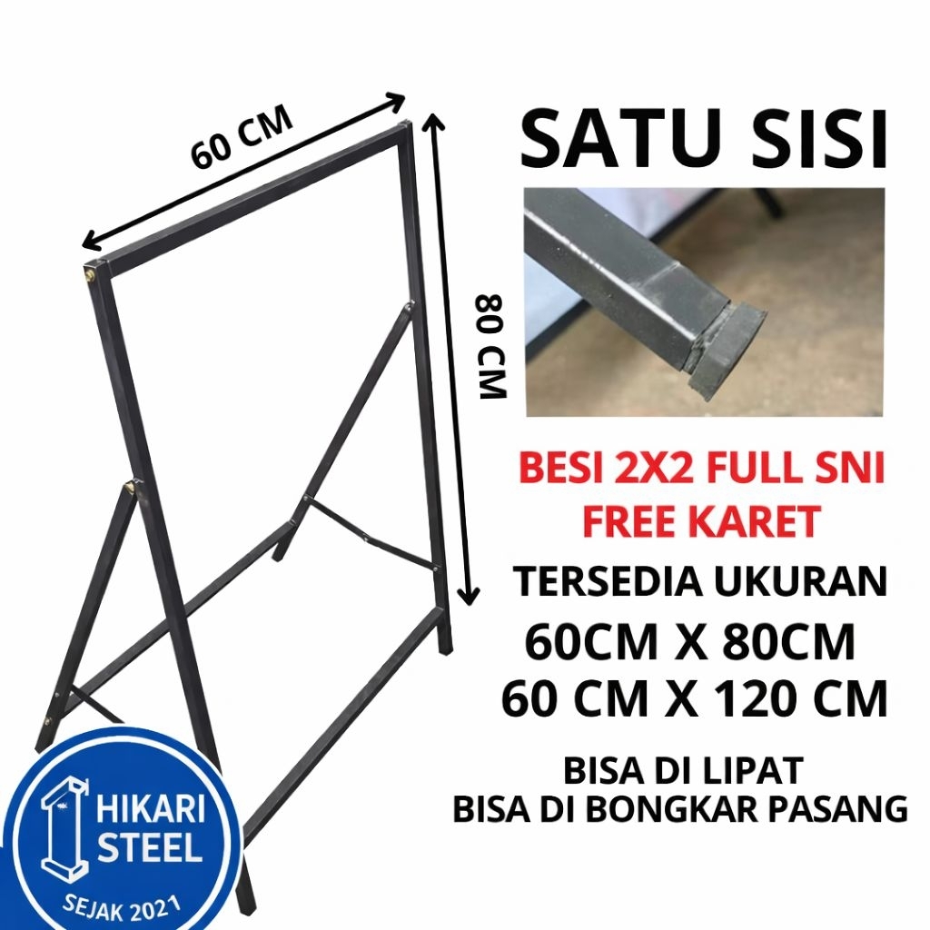 Standing banner lipat bongkar pasang praktis