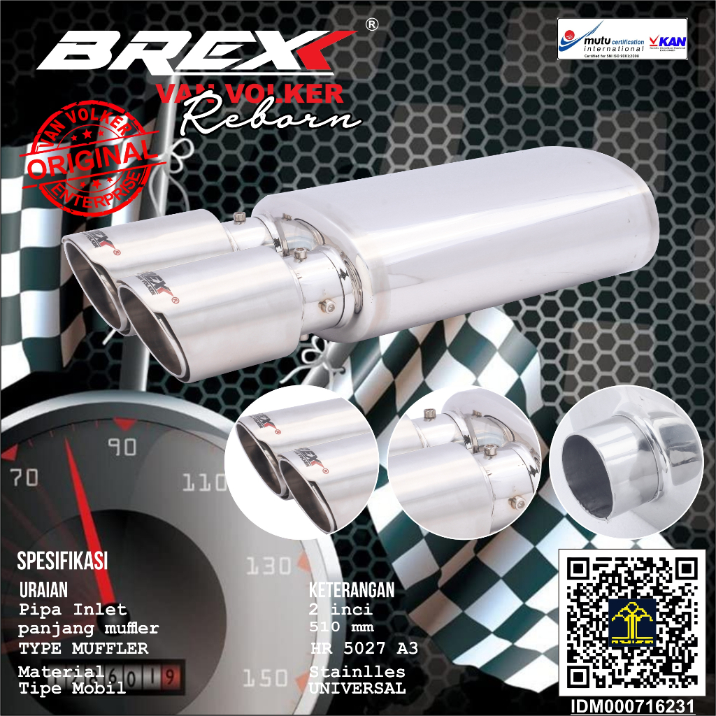 Knalpot Brexx Original type HR 5027 A3