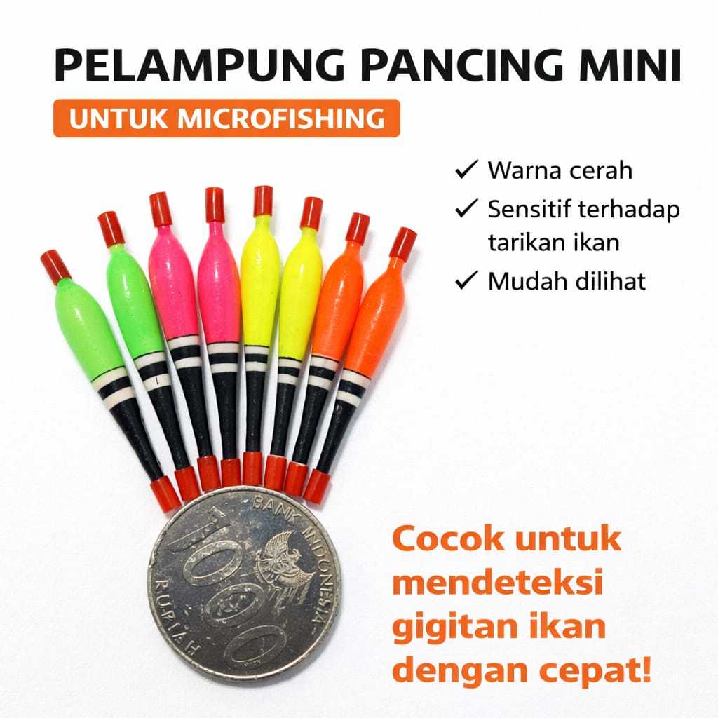 Pelampung Pancing Mini MicroFhising - Kambangan Kumbul Pancing - Sensitif Tarikan Ikan Wader Kecil