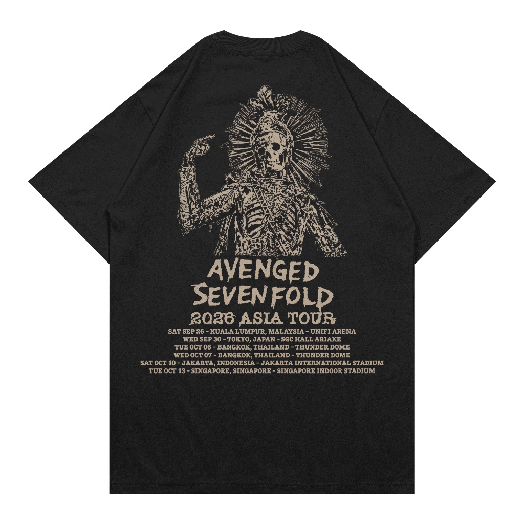 Kaos Avenged Sevenfold Tour Asia 2026