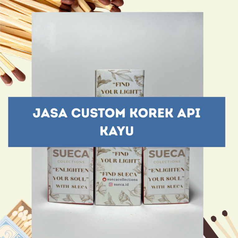Korek Api Kayu Custom (min 50pcs)