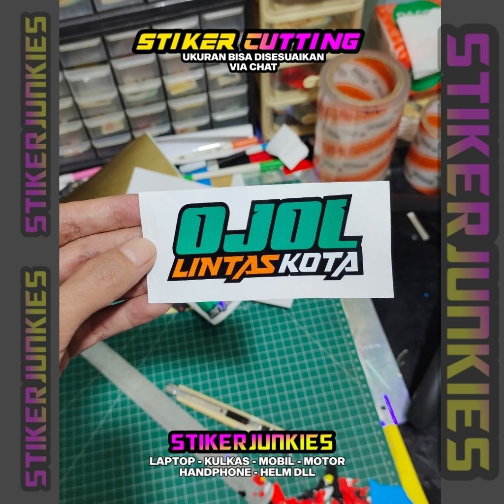 STIKER OJOL LINTAS KOTA STICKER CUTTING OJOL