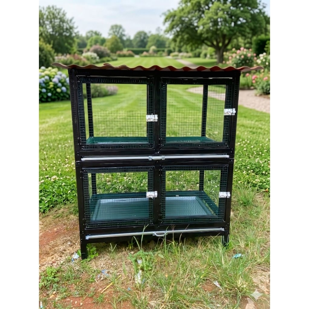 Kandang Aviary Minimalis 4 Sekat - Kuat, Awet & Anti Karat