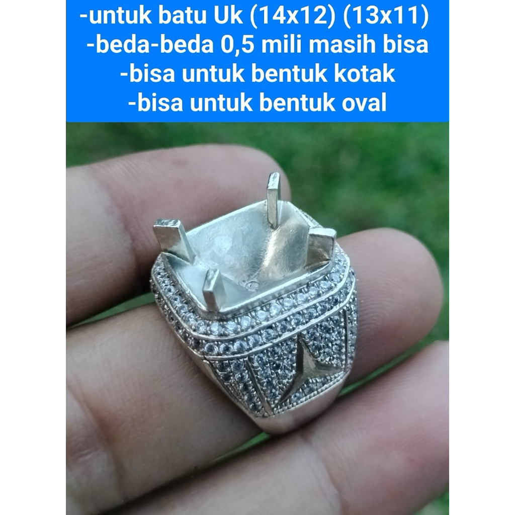 Ring alpaka super asli microsetting