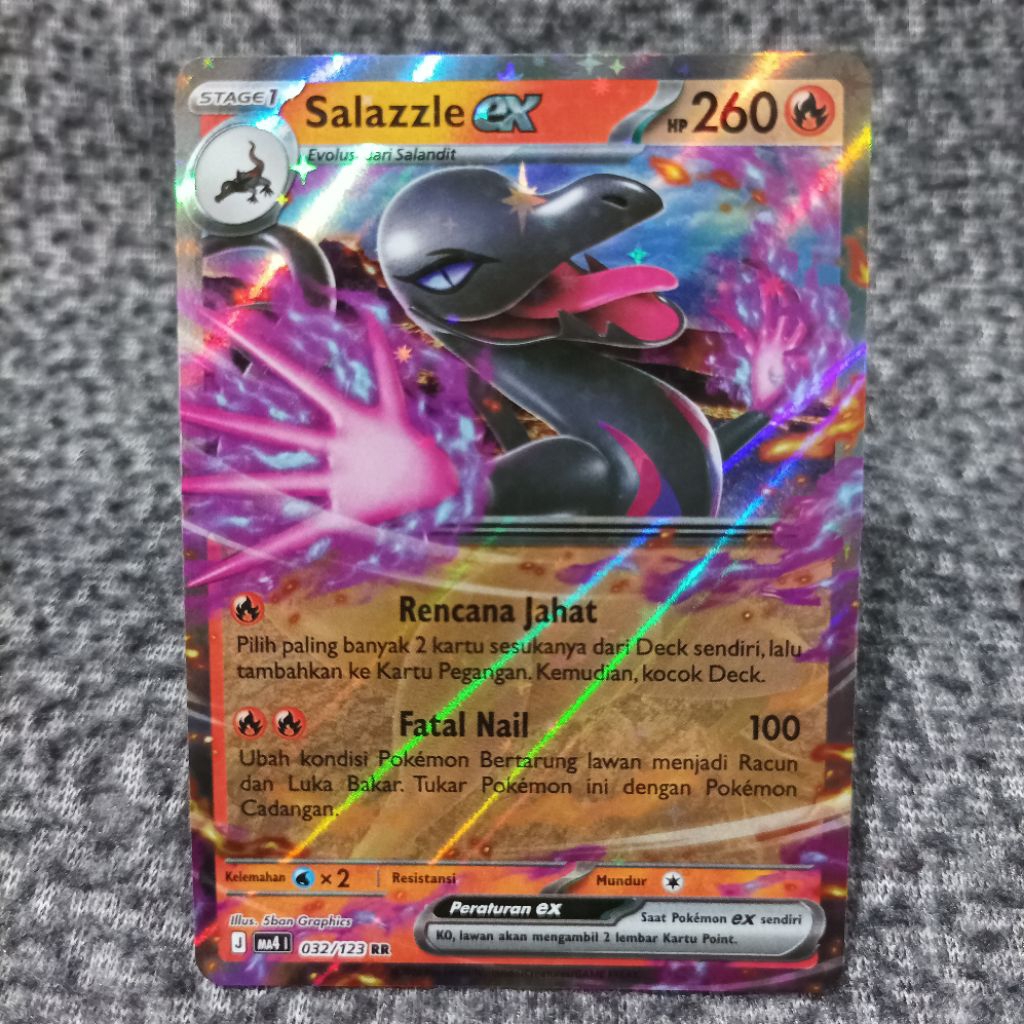 Pokemon indonesia TCG salazzle ex 032/123 RR ma4i