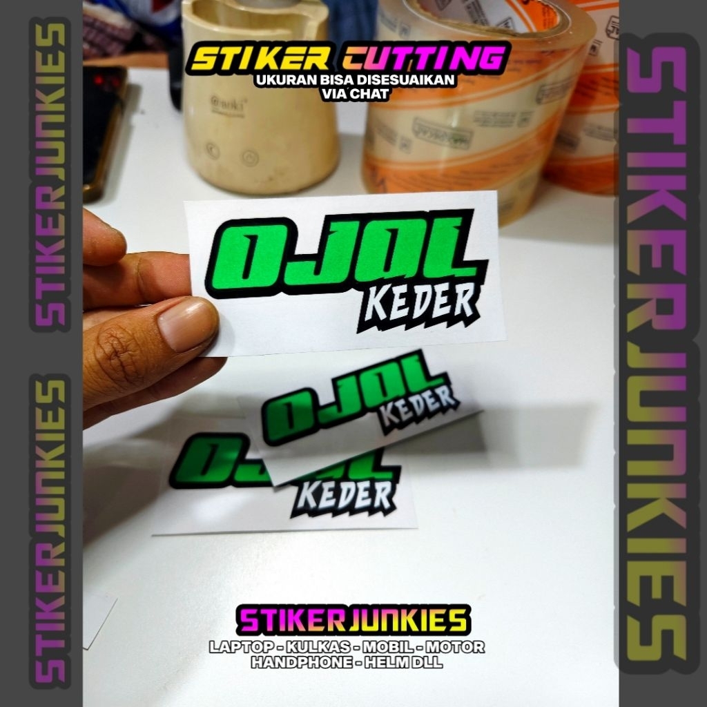 STIKER OJOL KEDER STICKER CUTTING OJOL