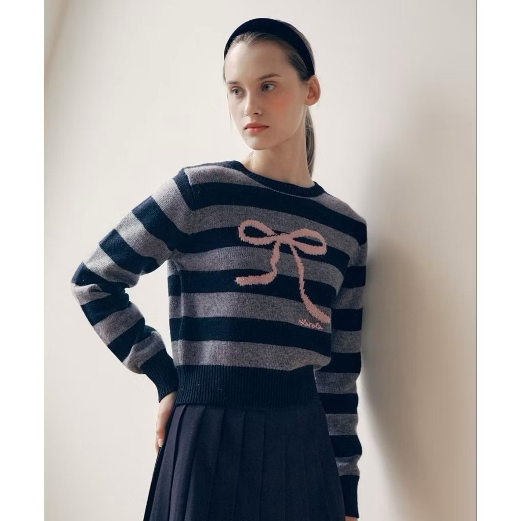 Rola-Rola Wool Blended Ribbon Stripe Knit