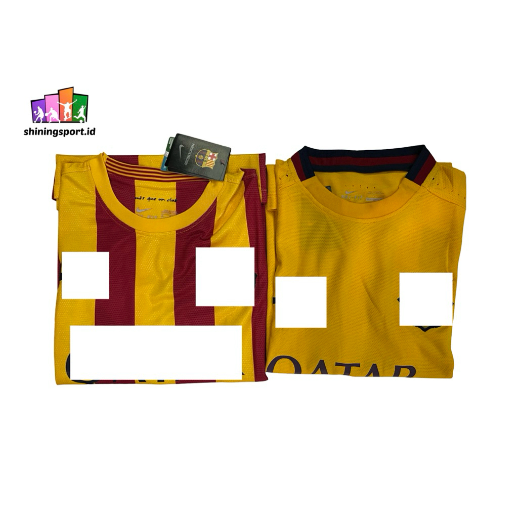 Jersey Bola Dewasa Retro Club Barca GO Away 2013/2014 & 2015/2016 Clima Cool Dri-Fit