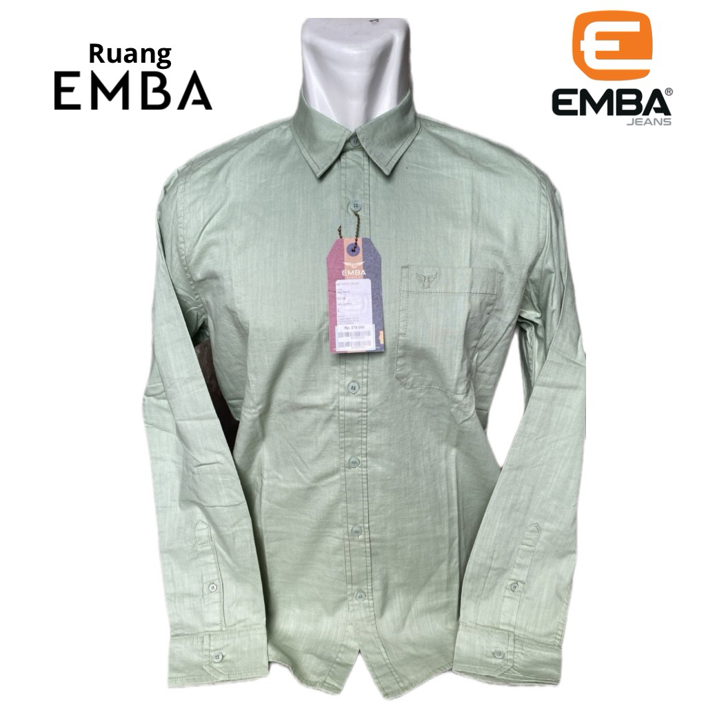 EMBA - Kemeja EMBA Classic Lengan Panjang warna Sage