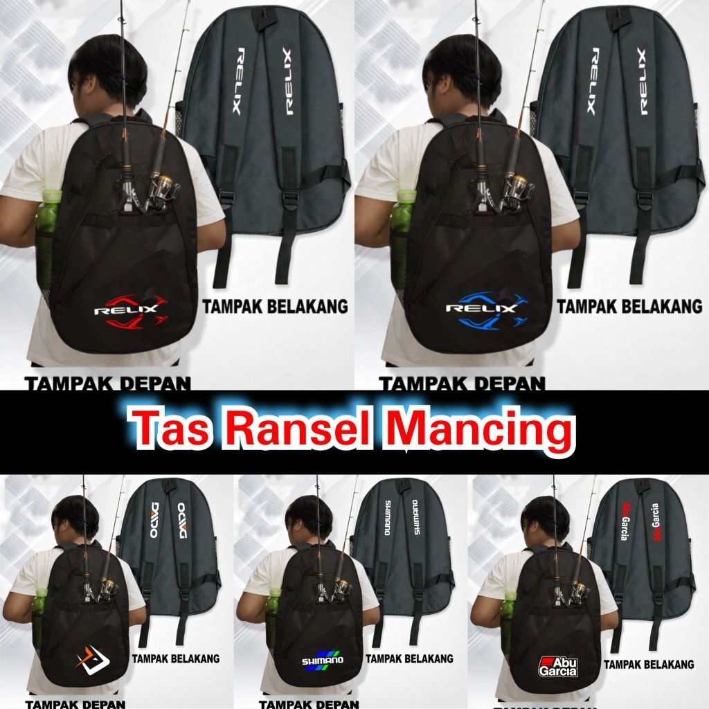 Tas Ransel Mancing - Tas mancing bisa isi banyak perlengkapan mancing - tas mancing multifungsi terl