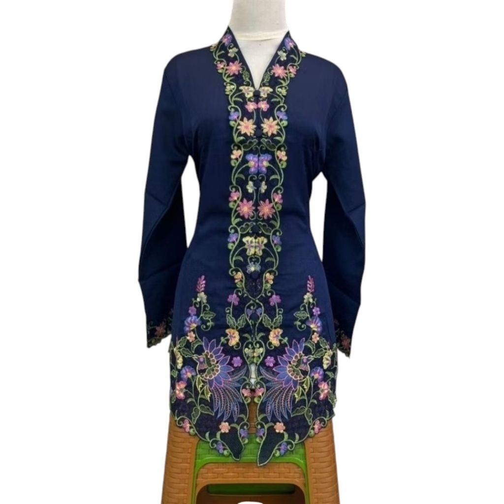 DN-Atasan Kebaya Encim Motif Merak // Kebaya Encim Katun Bordir // Kebaya Encim Betawi // Baju Encim