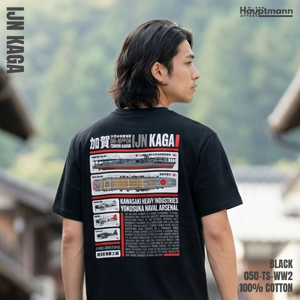 Hauptmann - Kaos Distro - IJN Kaga - Aircraft Carrier - WWII - Cotton 100% - Premium - Unisex