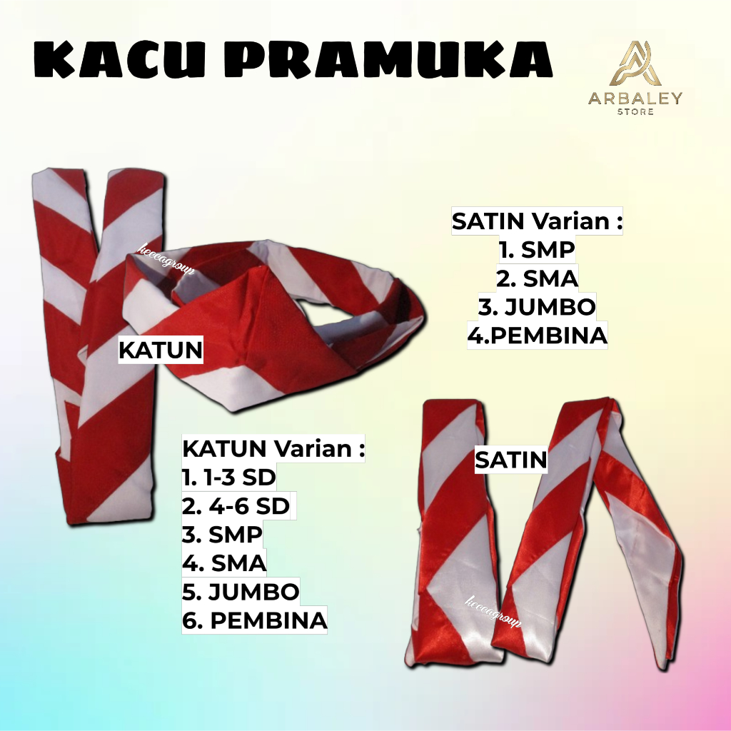 KACU PRAMUKA SD SMP SMA PEMBINA/KACU SATIN PRAMUKA/KACU PRAMUKA KATUN